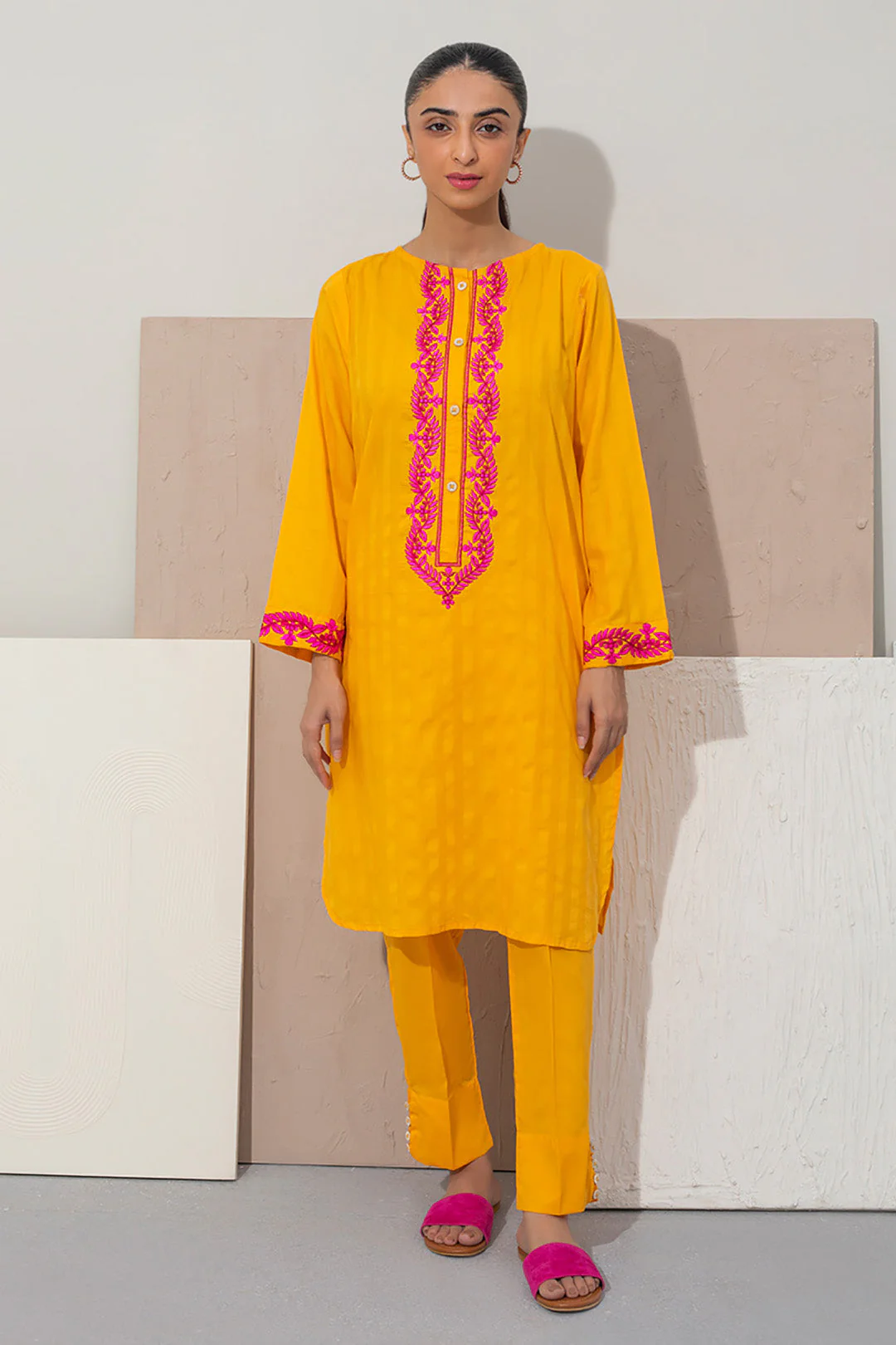 Embroidered Kurta Trouser - 0924 - Image 2
