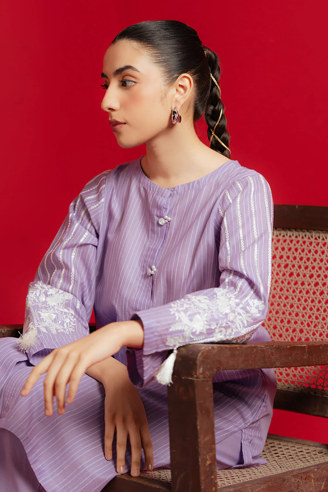Embroidered Kurta Trouser - 1103 - Image 5