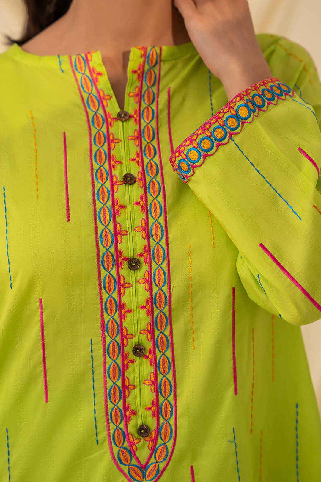 Embroidered Kurta Trouser - 1123 - Image 4