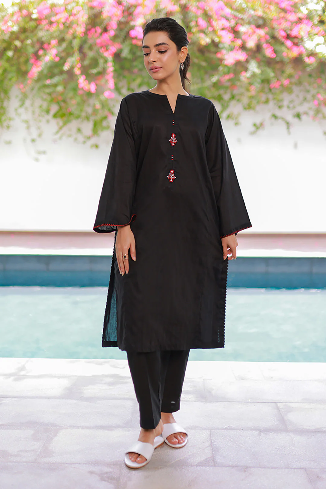 Embroidered Kurta Trouser - 1214 - Image 3