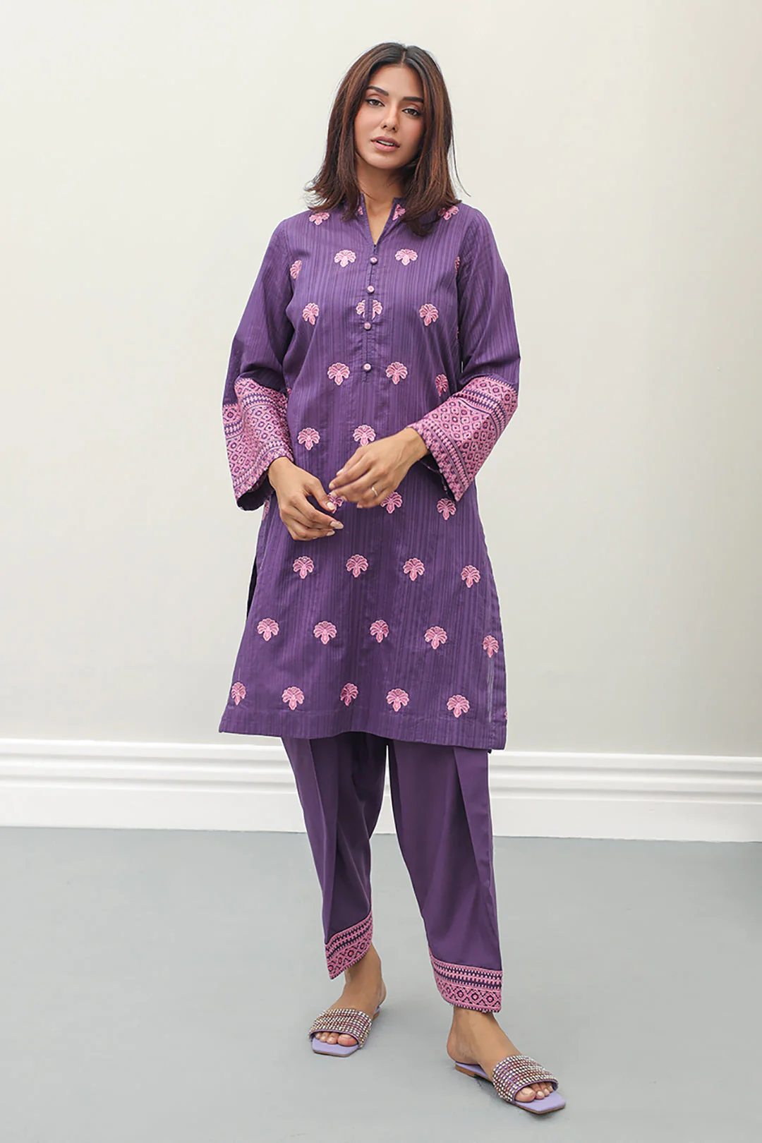 Embroidered Kurta Trouser - 1224 - Image 2