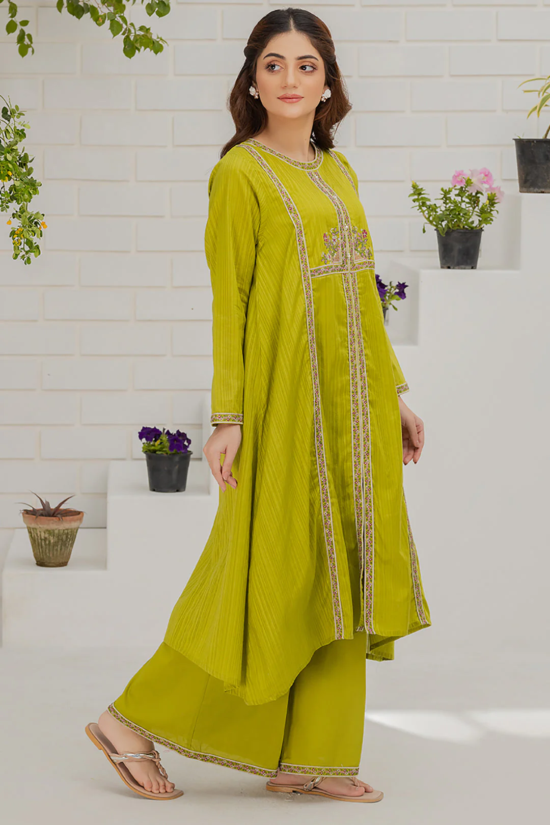 Embroidered Kurta Trouser - 1233 - Image 3