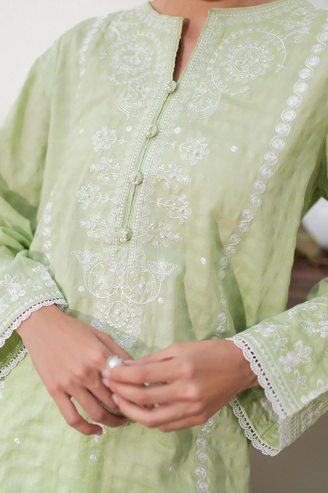 Embroidered Kurta Trouser - 1237 - Image 4