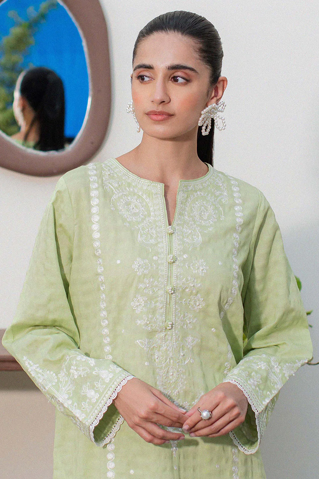 Embroidered Kurta Trouser - 1237 - Image 6