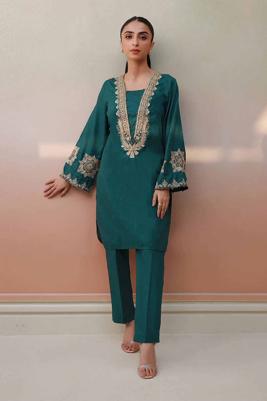 Embroidered Kurta Trouser - 1254 - Image 2
