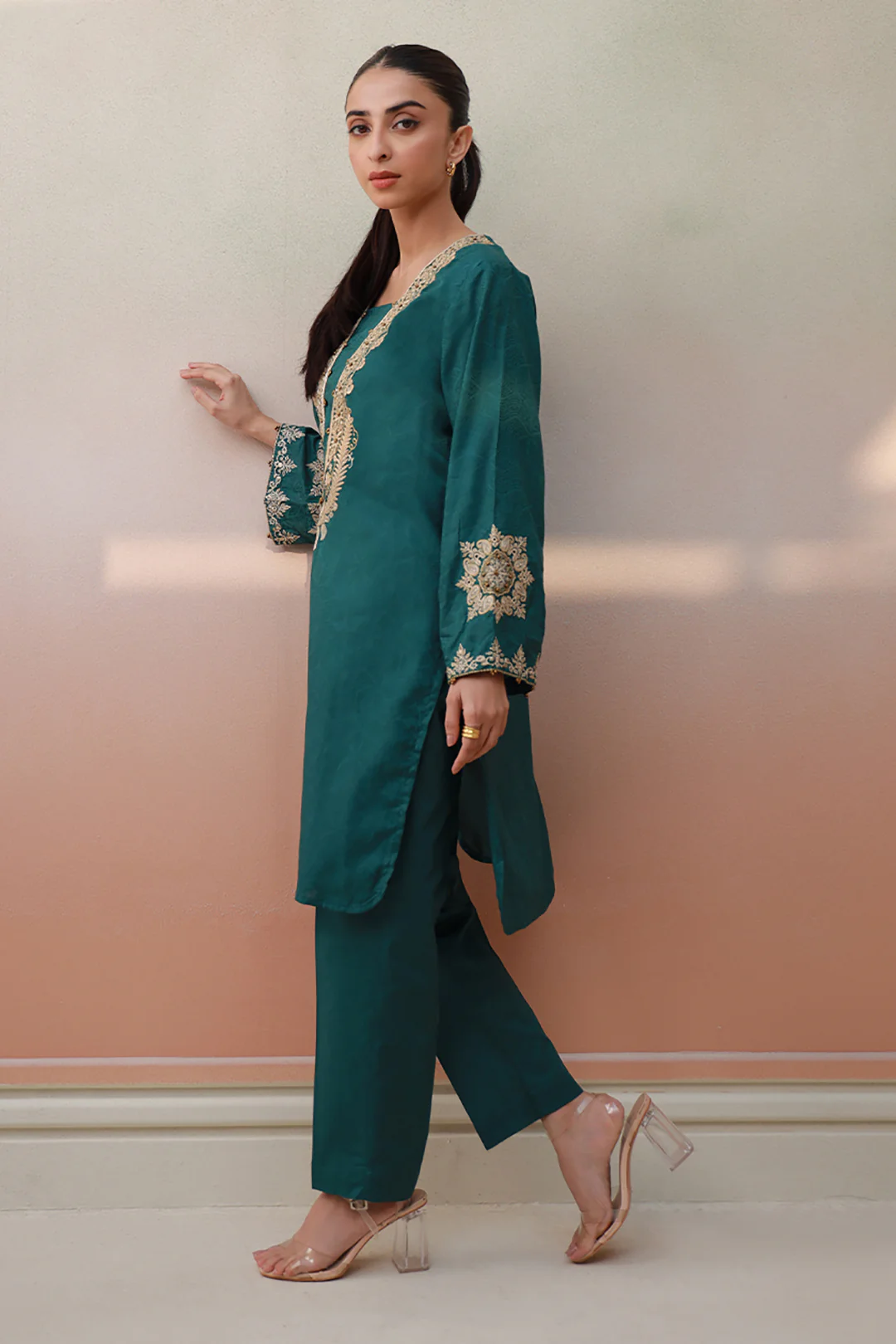 Embroidered Kurta Trouser - 1254 - Image 3