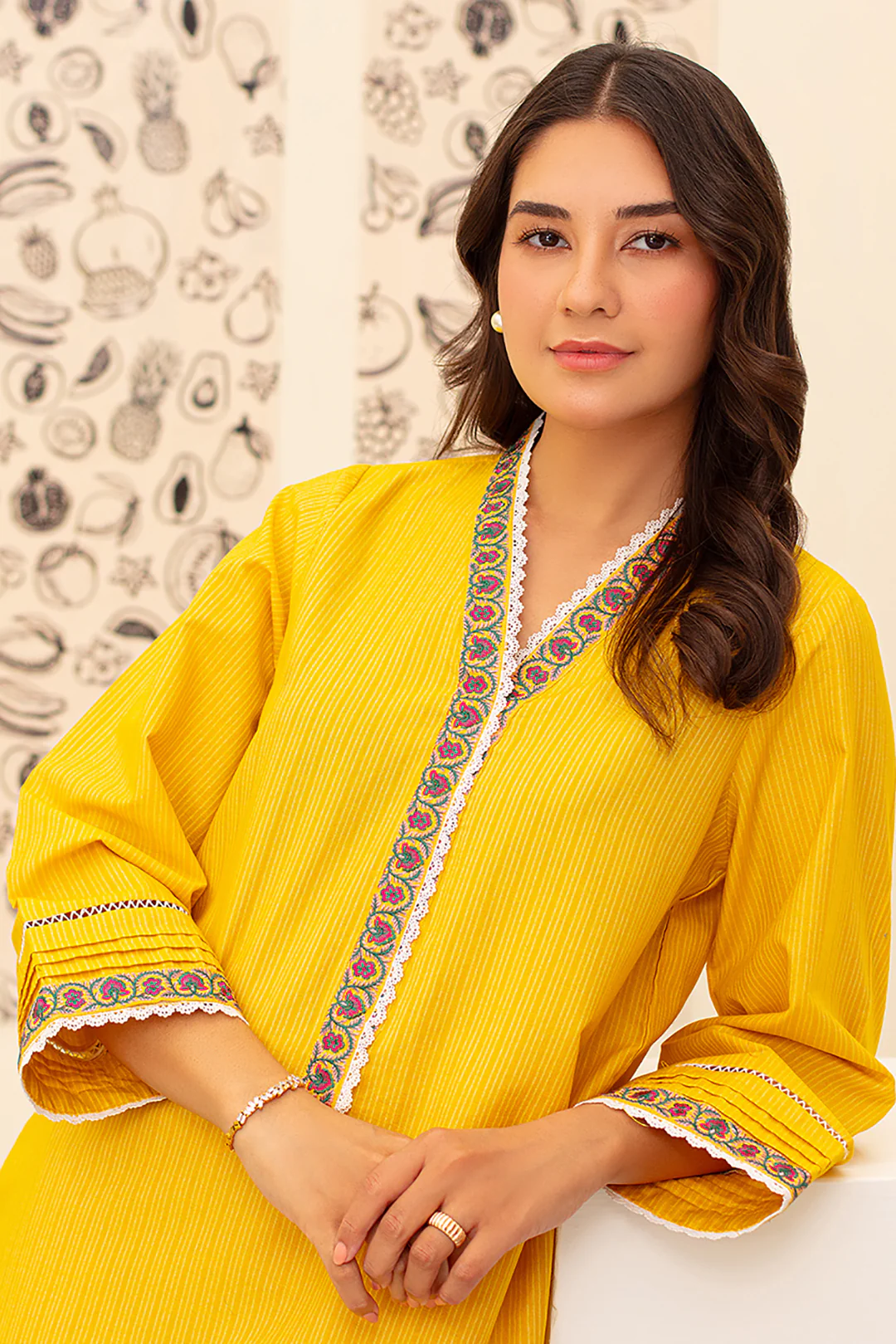Embroidered Kurta Trouser - 1400 - Image 2
