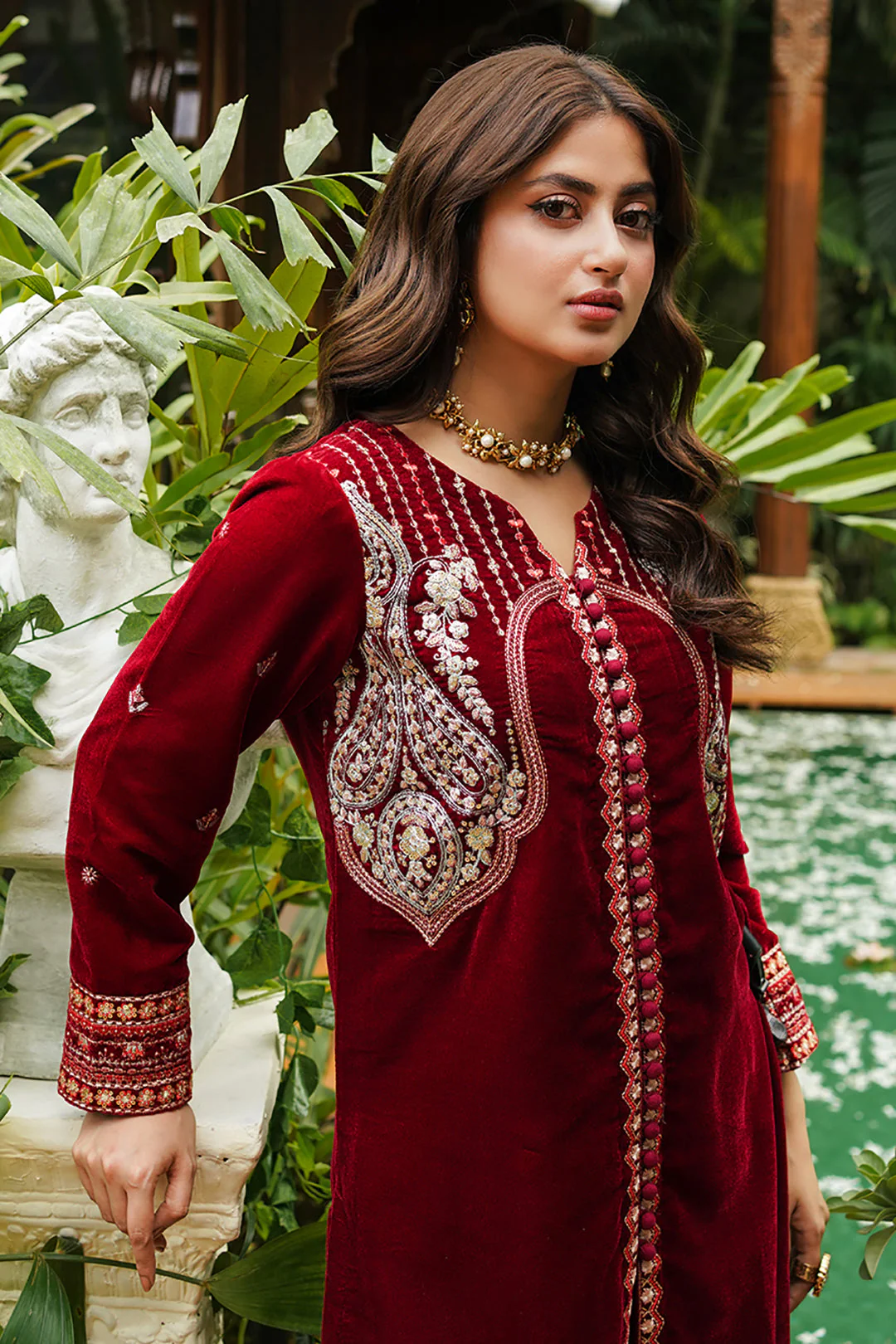 Embroidered Kurta Trouser - 3275 - Image 6