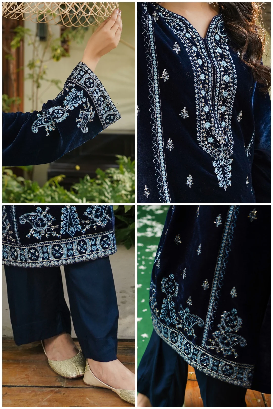 Embroidered Kurta Trouser - 3276 - Image 2