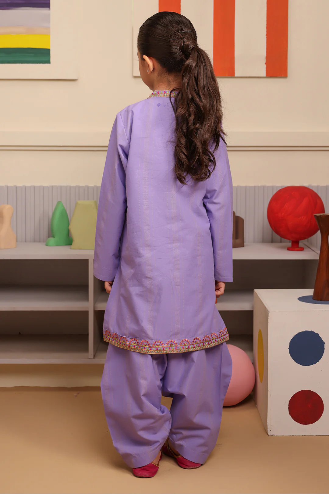 Embroidered Kurta Trouser - 2662 - Image 7