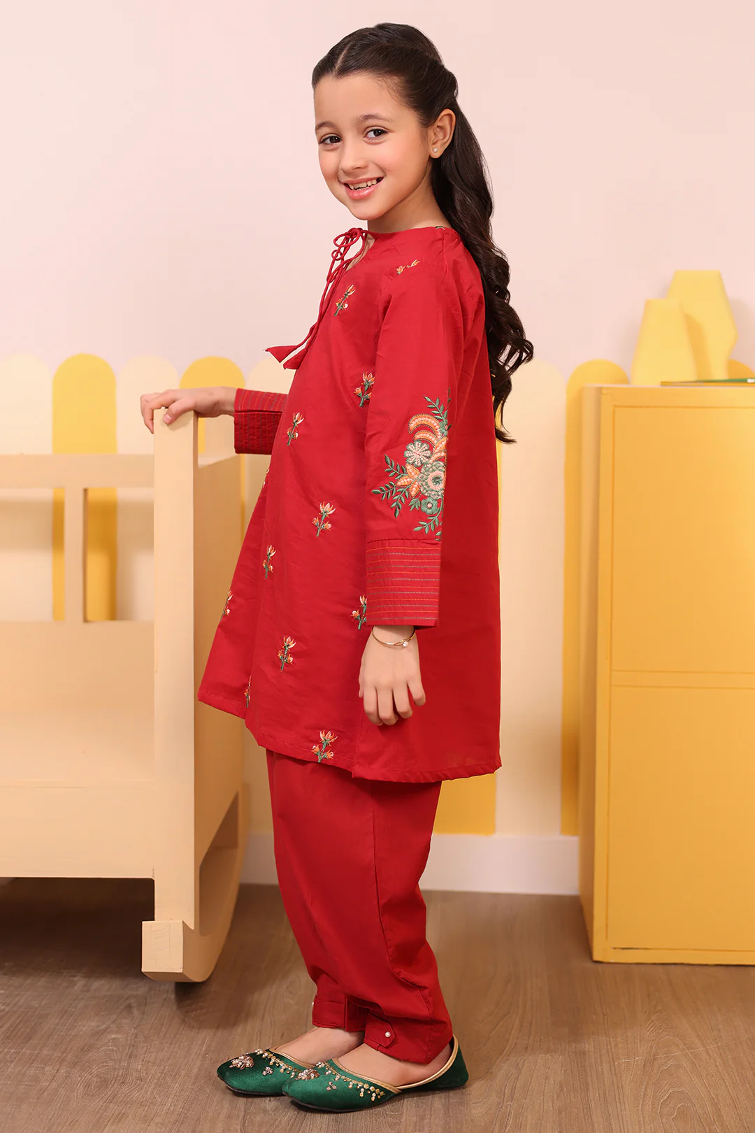Embroidered Kurta Trouser - 2635 - Image 3