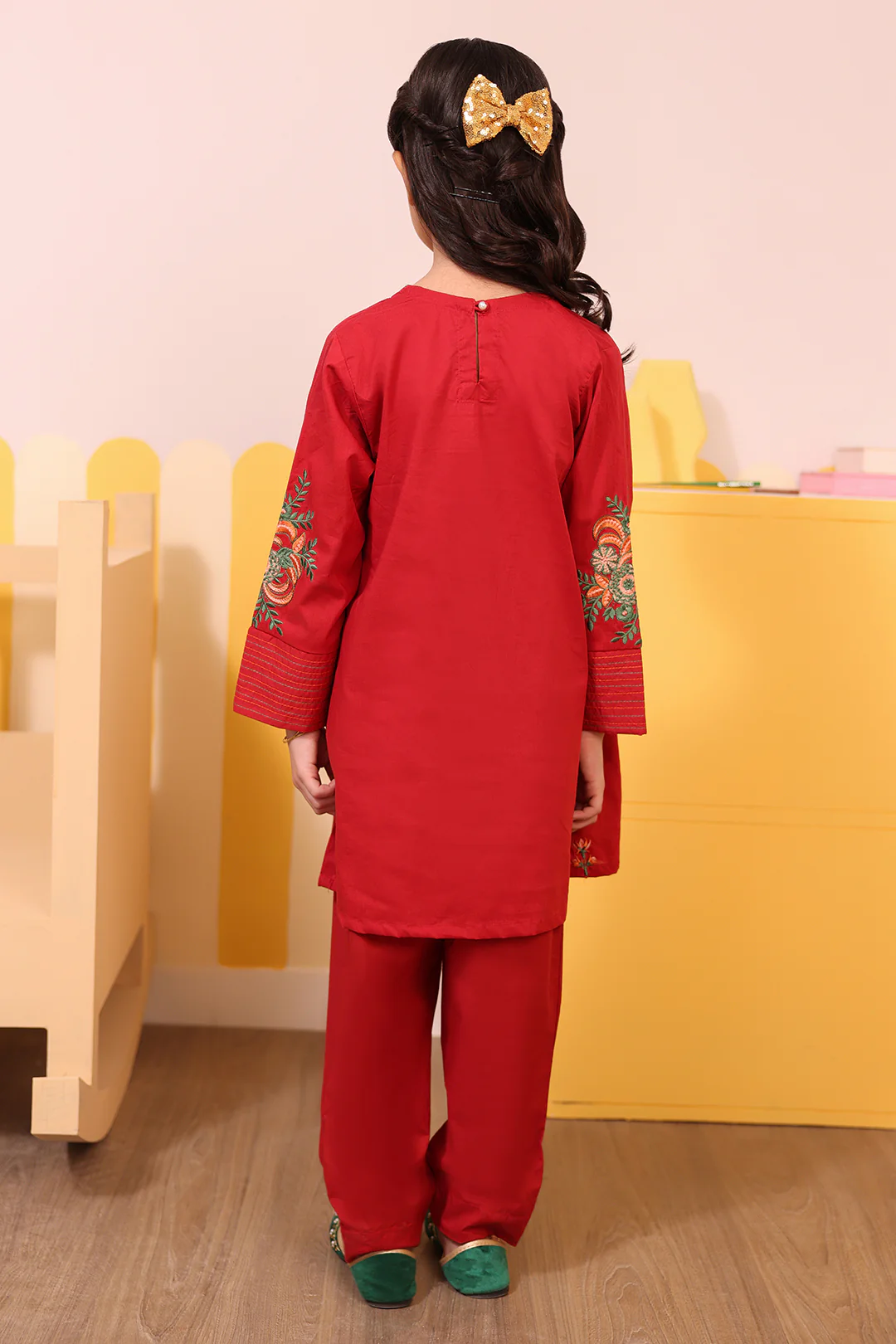 Embroidered Kurta Trouser - 2635 - Image 8