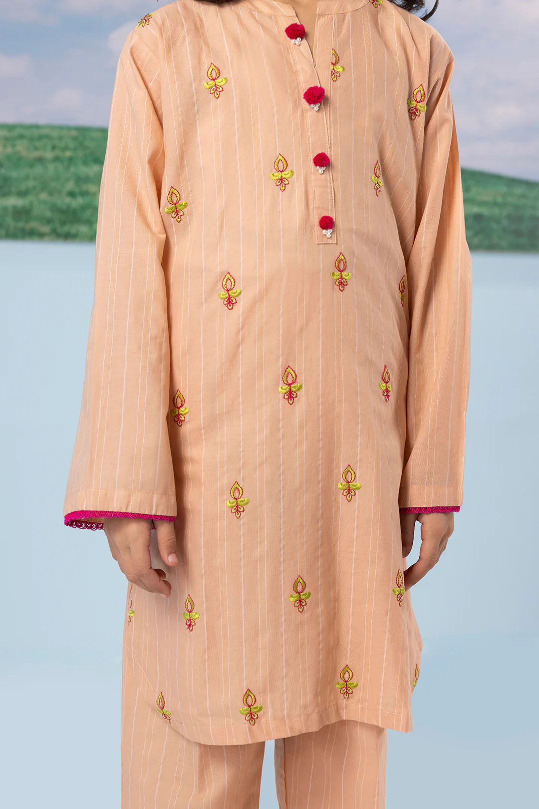 Embroidered Kurta Trouser - 2191 - Image 5