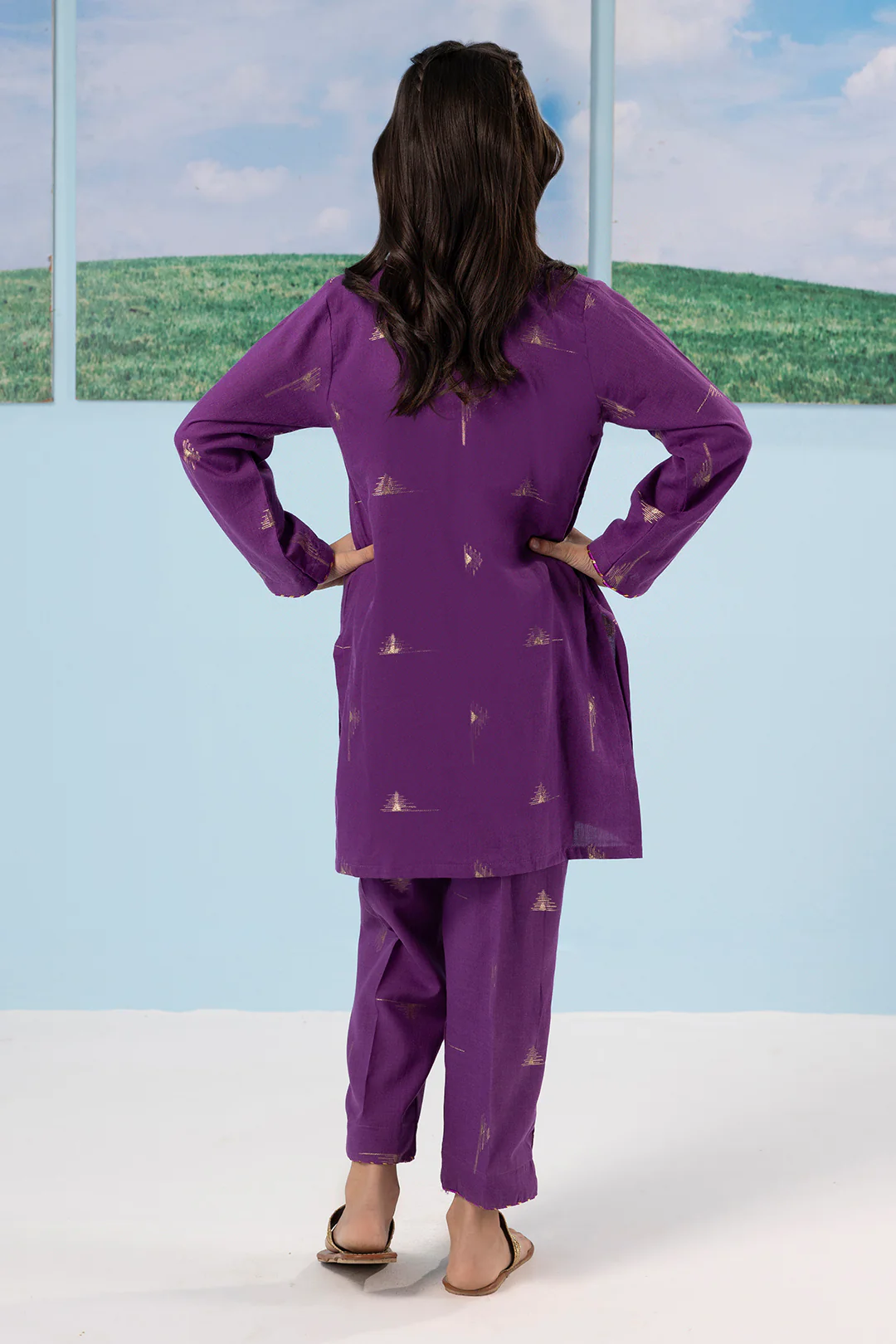 Embroidered Kurta Trouser - 2201 - Image 13