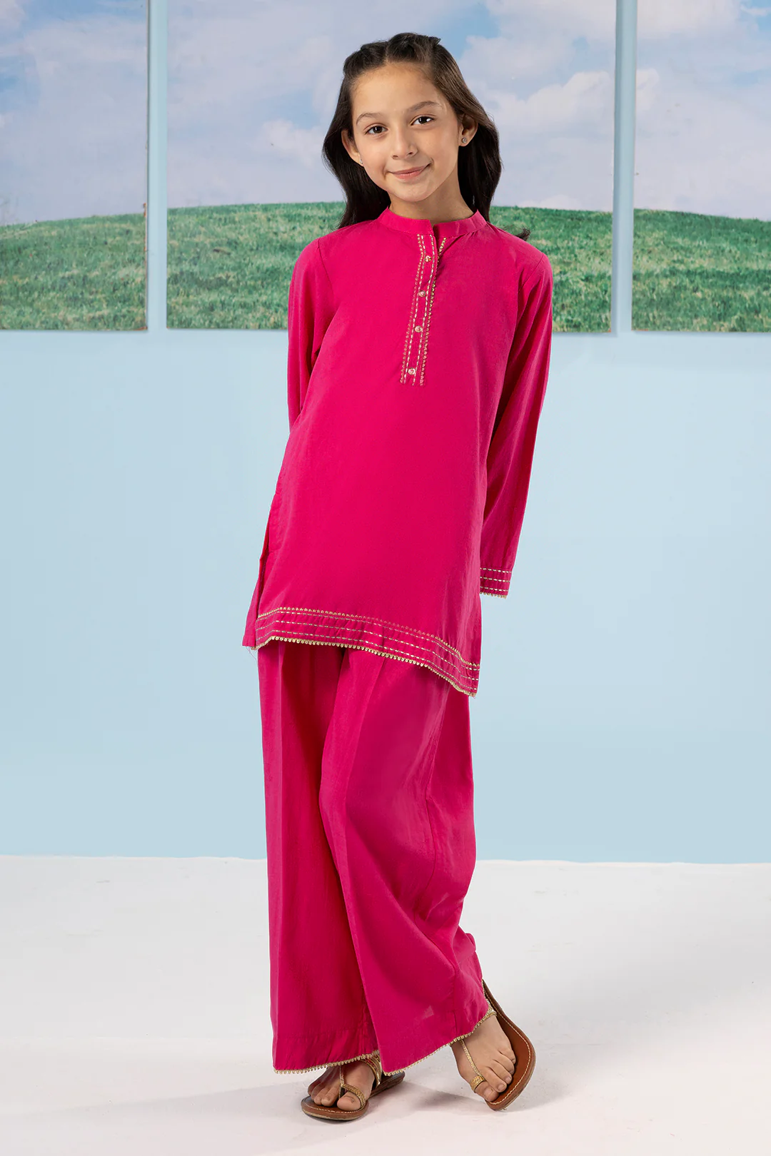 Embroidered Kurta Trouser - 2204 - Image 11