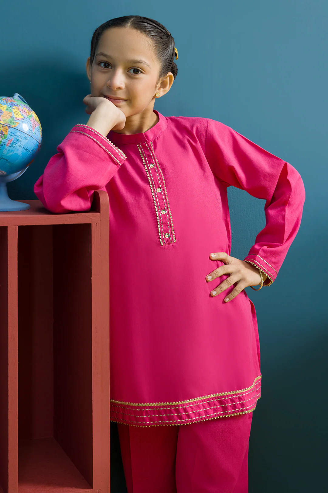 Embroidered Kurta Trouser - 2204 - Image 3