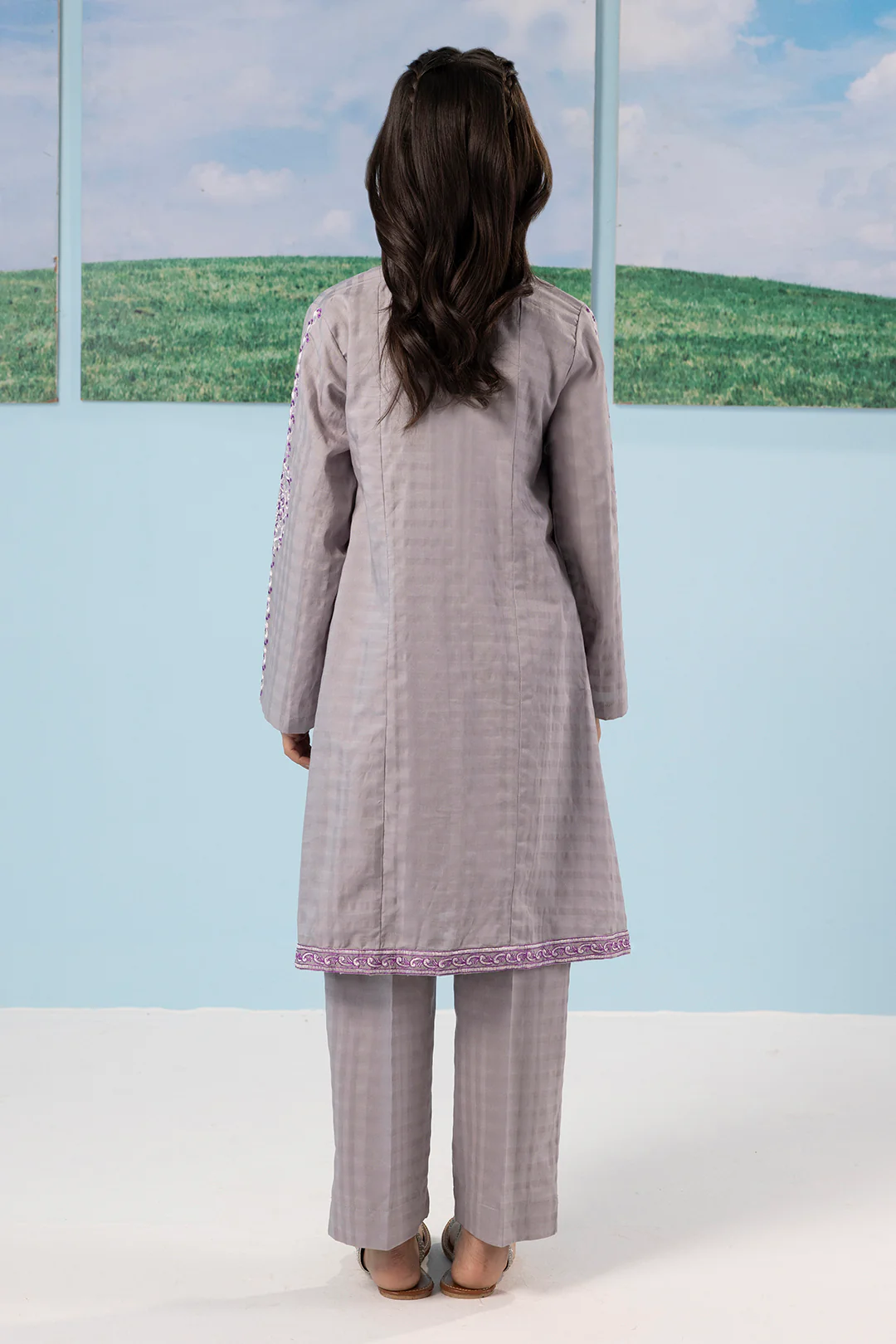Embroidered Kurta Trouser - 2233 - Image 12