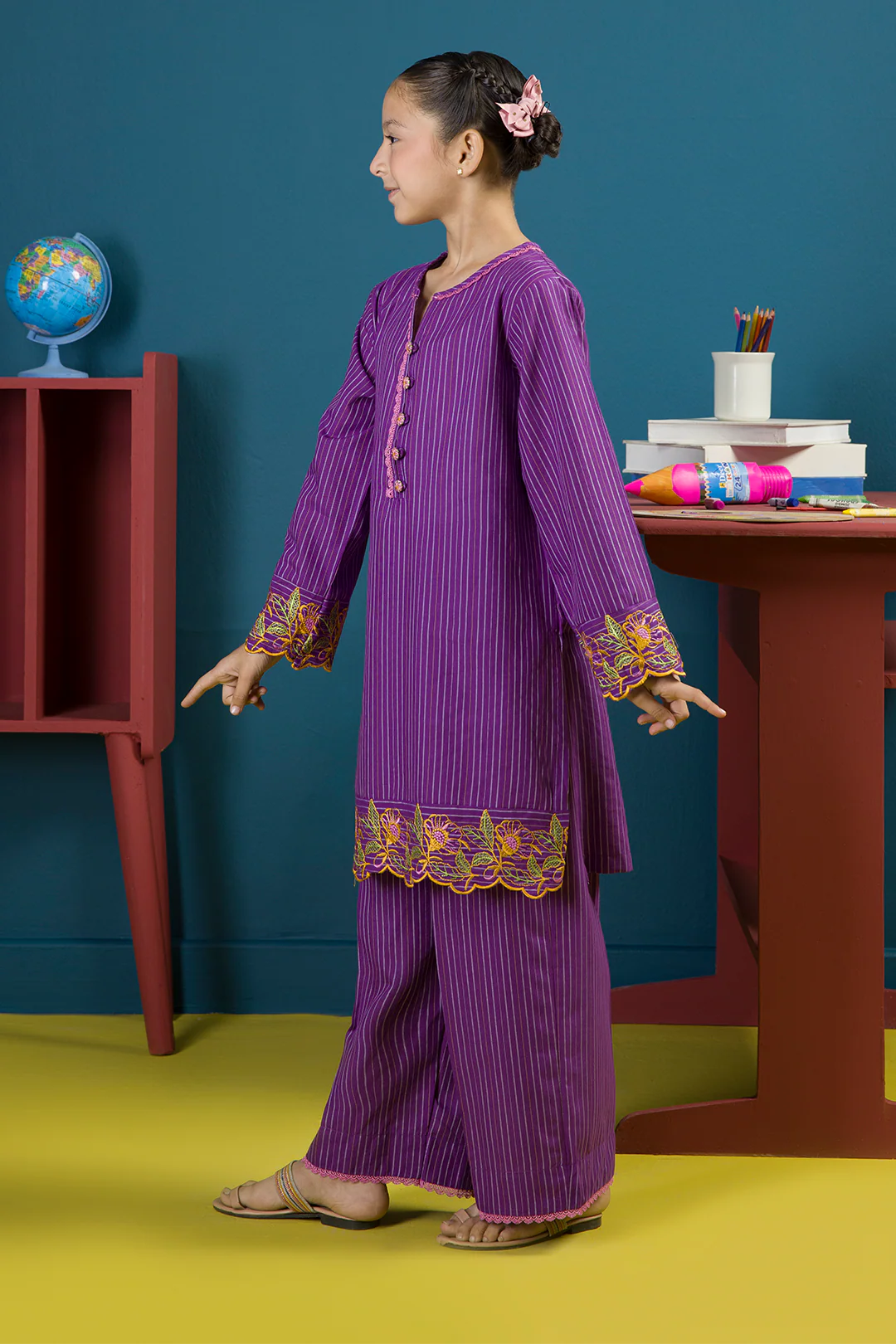 Embroidered Kurta Trouser - 2252 - Image 3