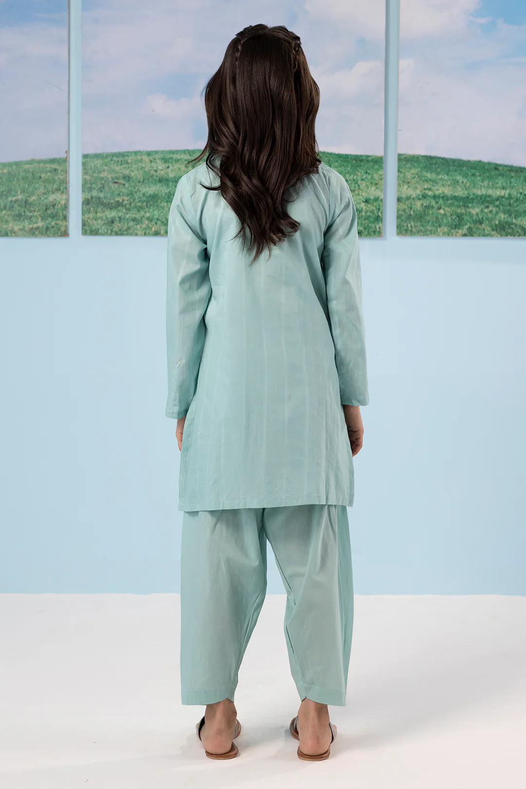 Embroidered Kurta Trouser - 2341 - Image 8