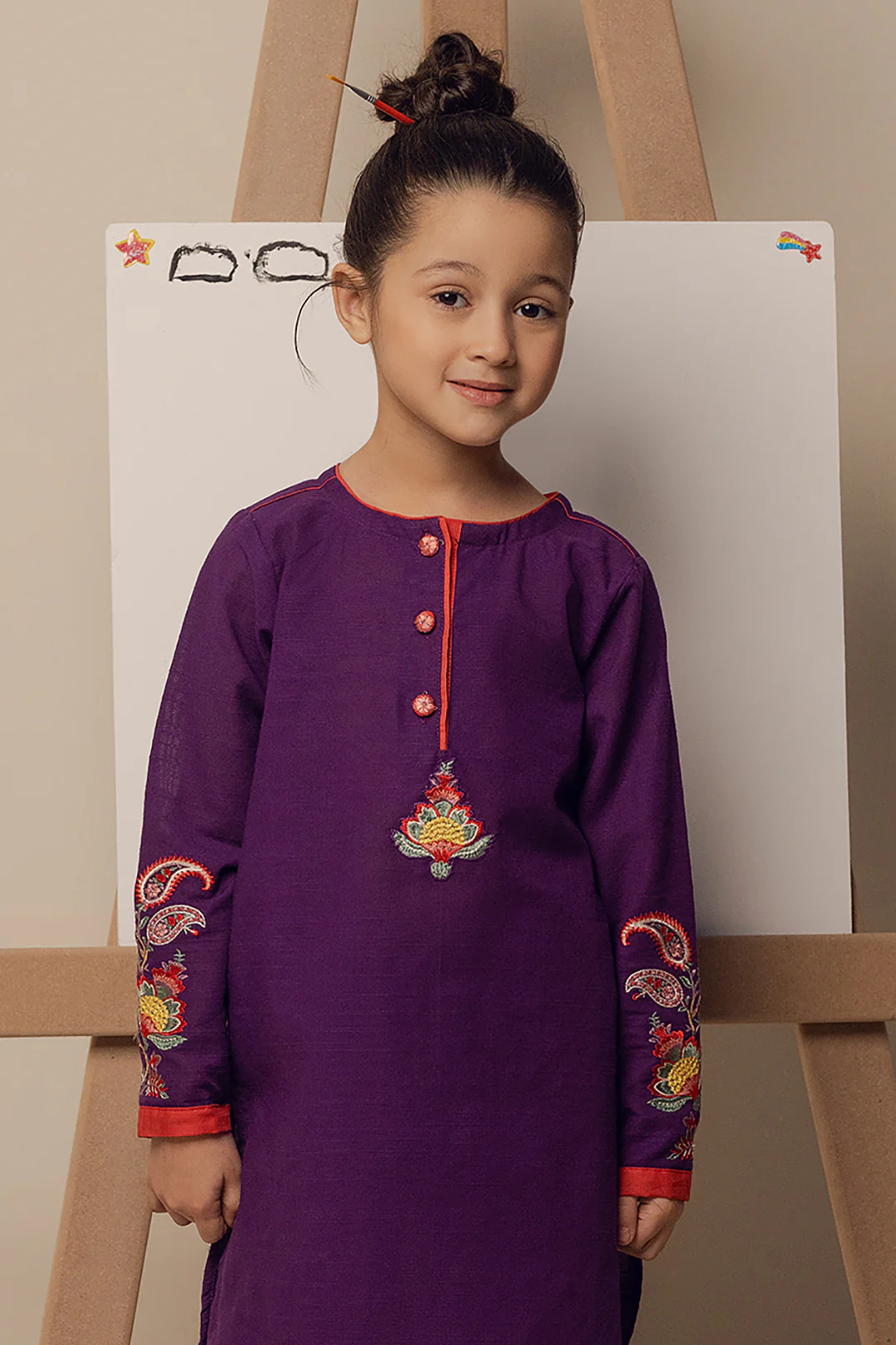 Embroidered Kurta Trouser - 2209 - Image 3