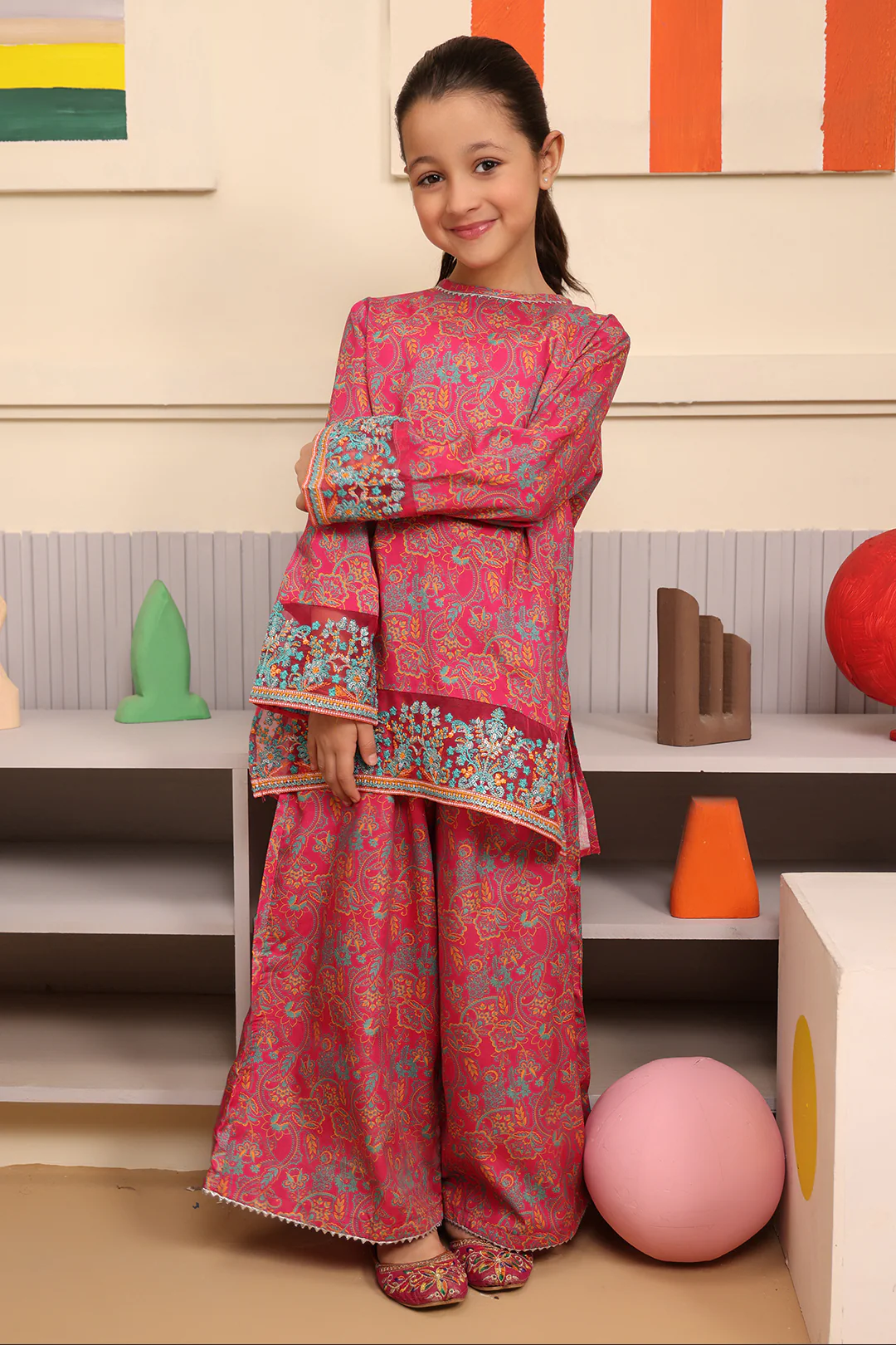 Embroidered Kurta Trouser - 2730 - Image 2