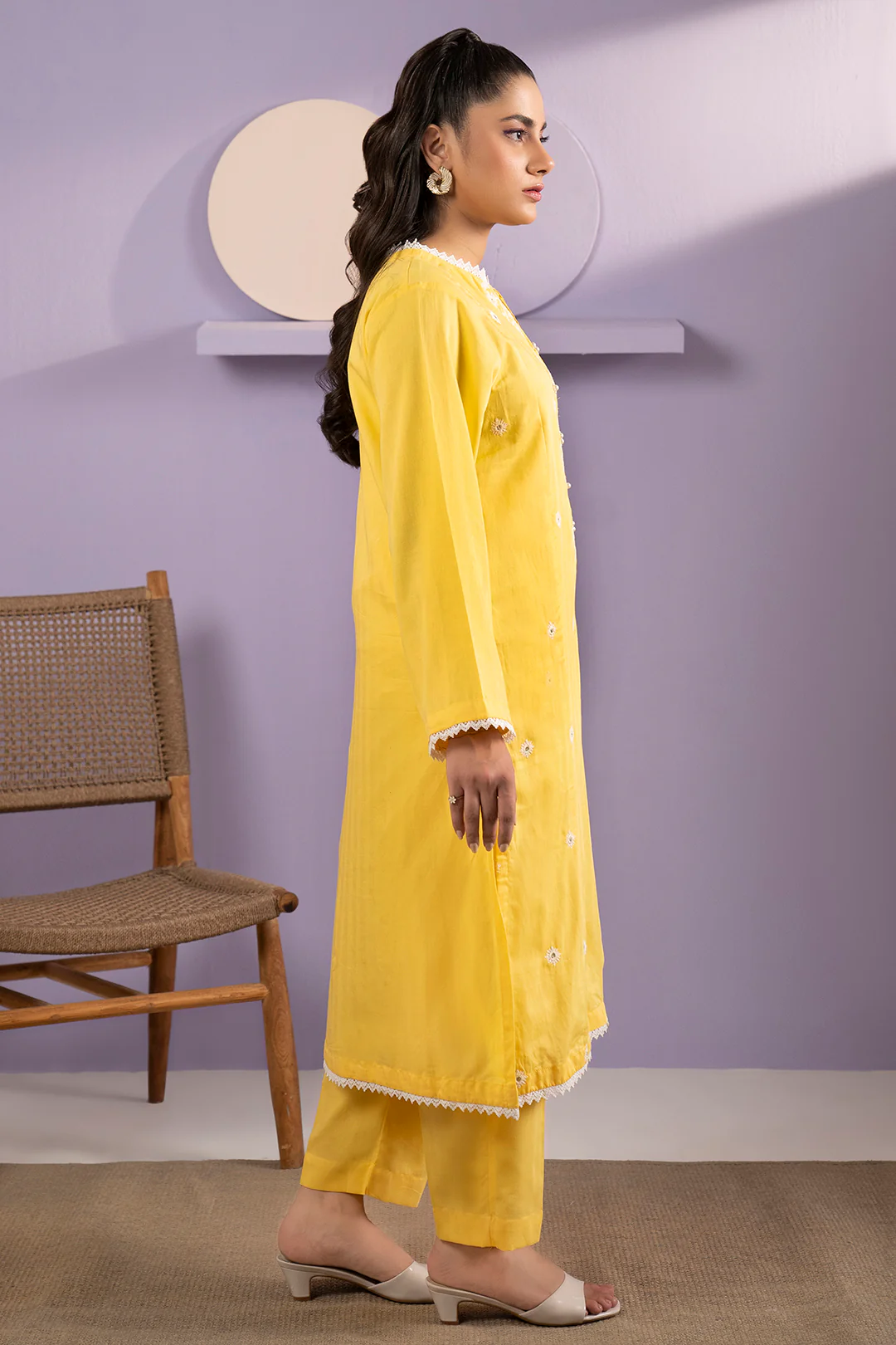 Embroidered Kurta Trouser - 2294 - Image 7