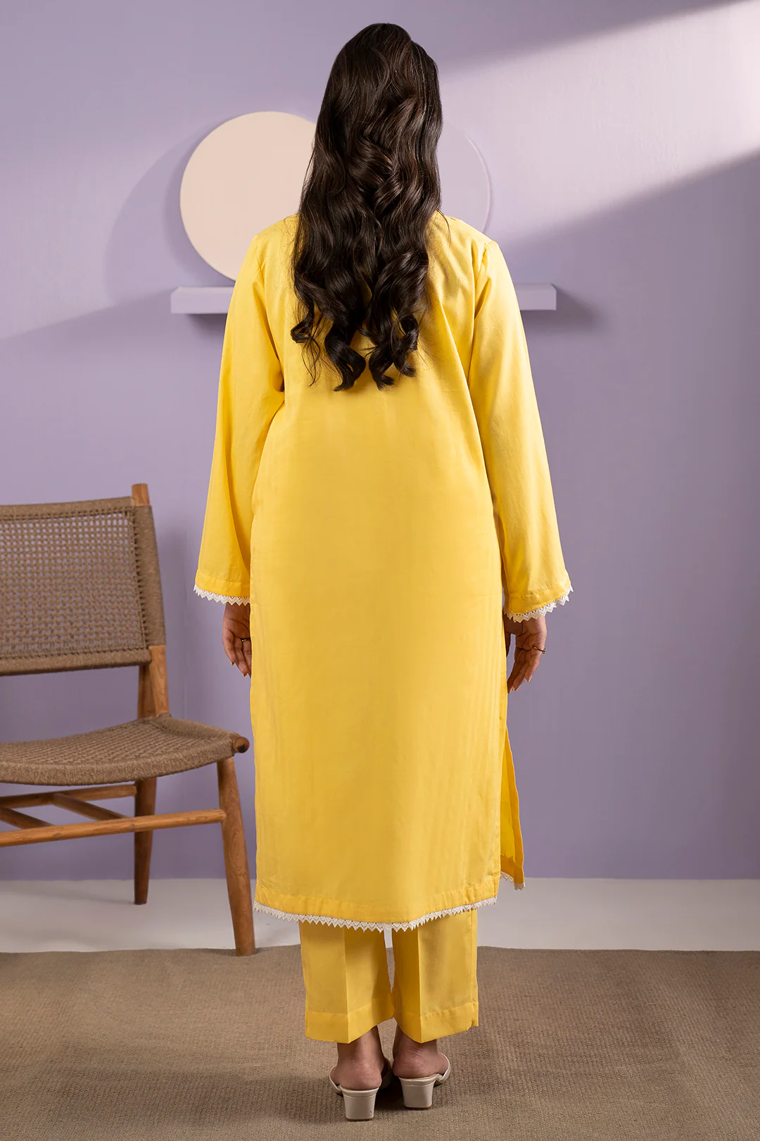 Embroidered Kurta Trouser - 2294 - Image 8