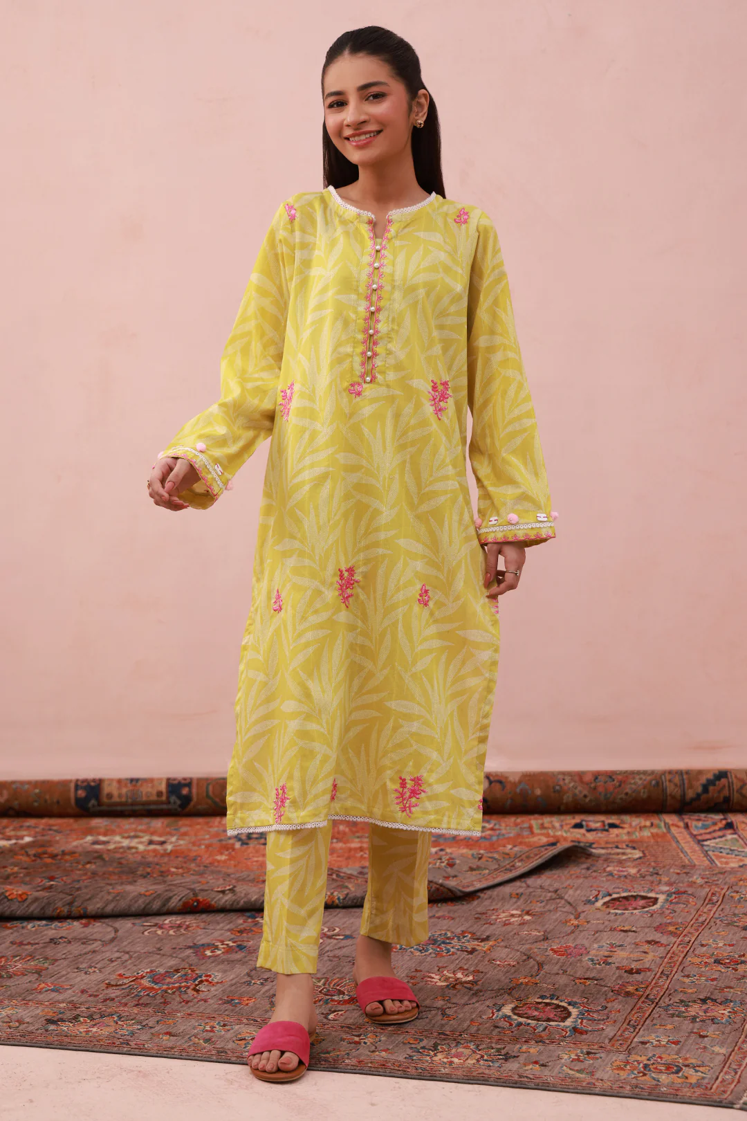 Embroidered Kurta Trouser - 2882 - Image 2