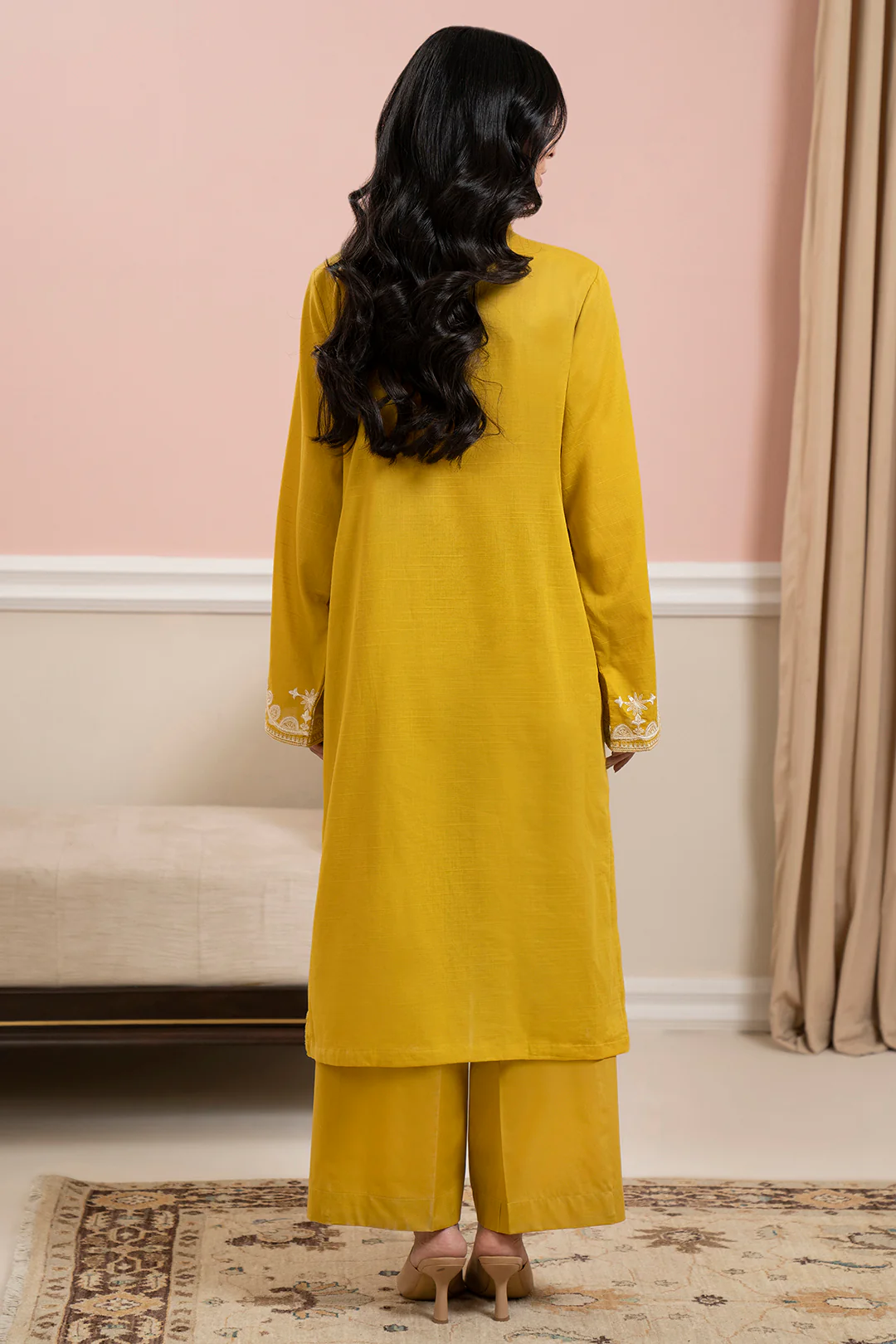 Embroidered Kurta Trouser - 3317 - Image 10