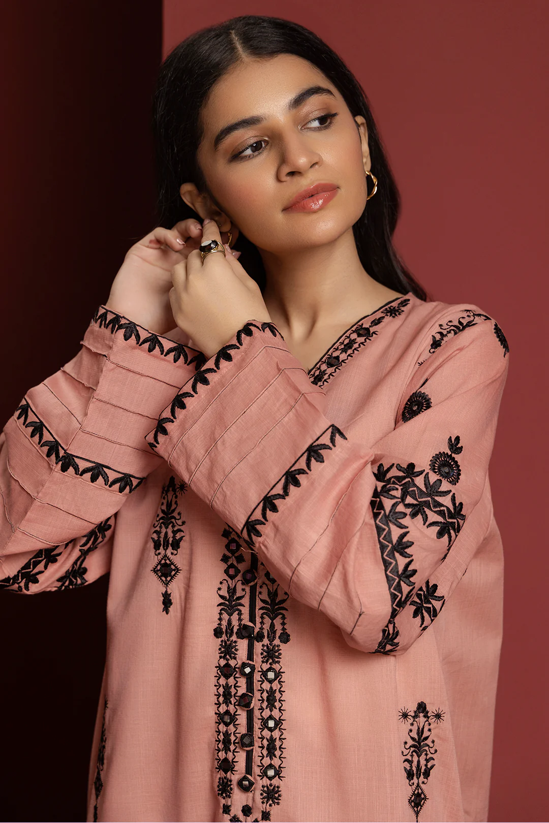 Embroidered Kurta Trouser - 3318 - Image 2
