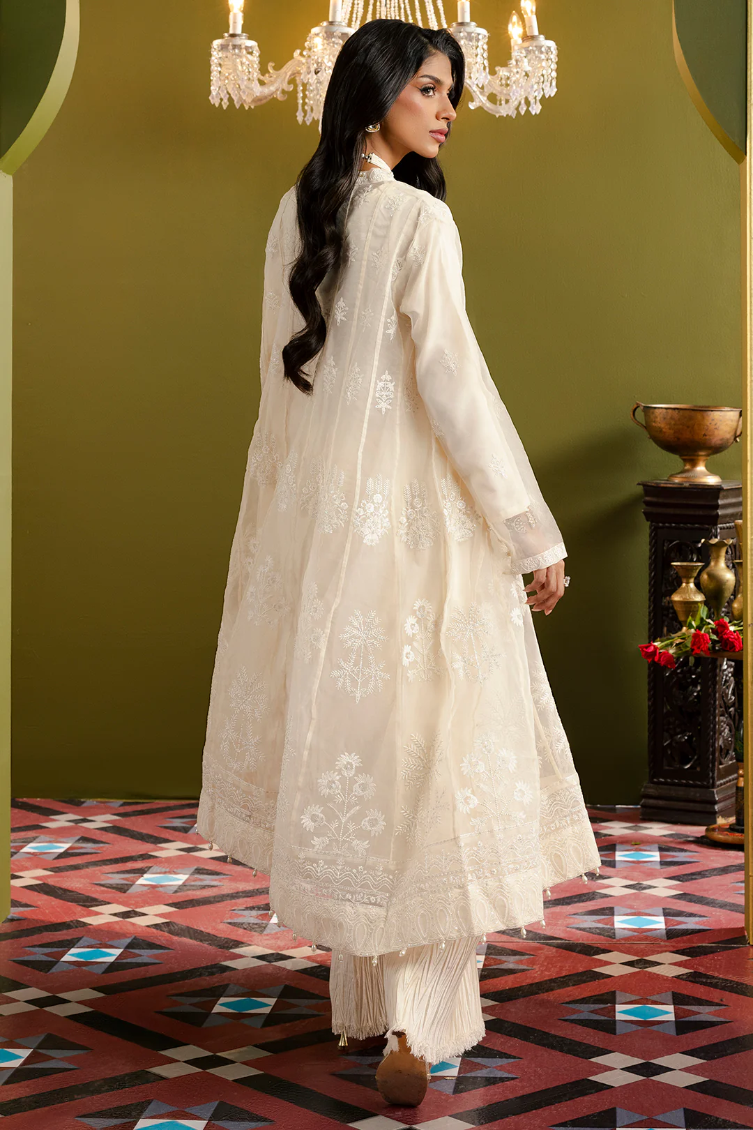 Front Open Frock With Crushed Plazo - 0711 - Image 18