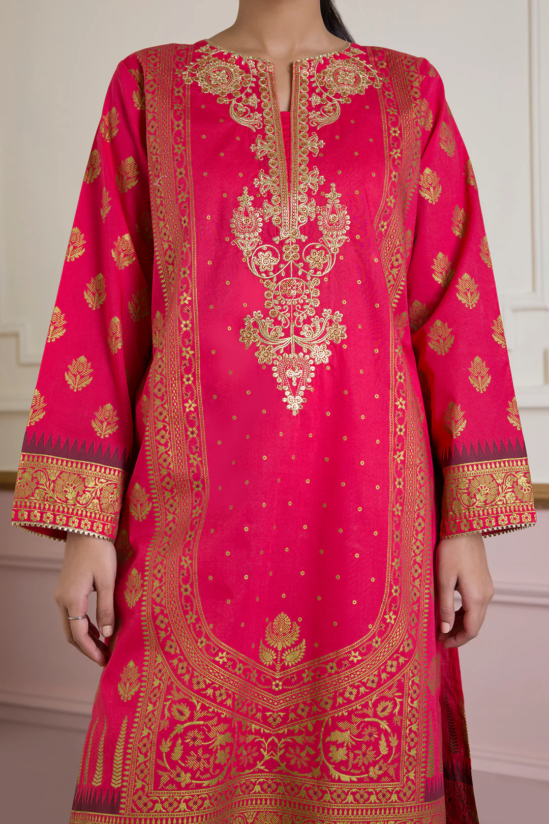 Embroidered Kurta Trouser - 1456 - Image 6