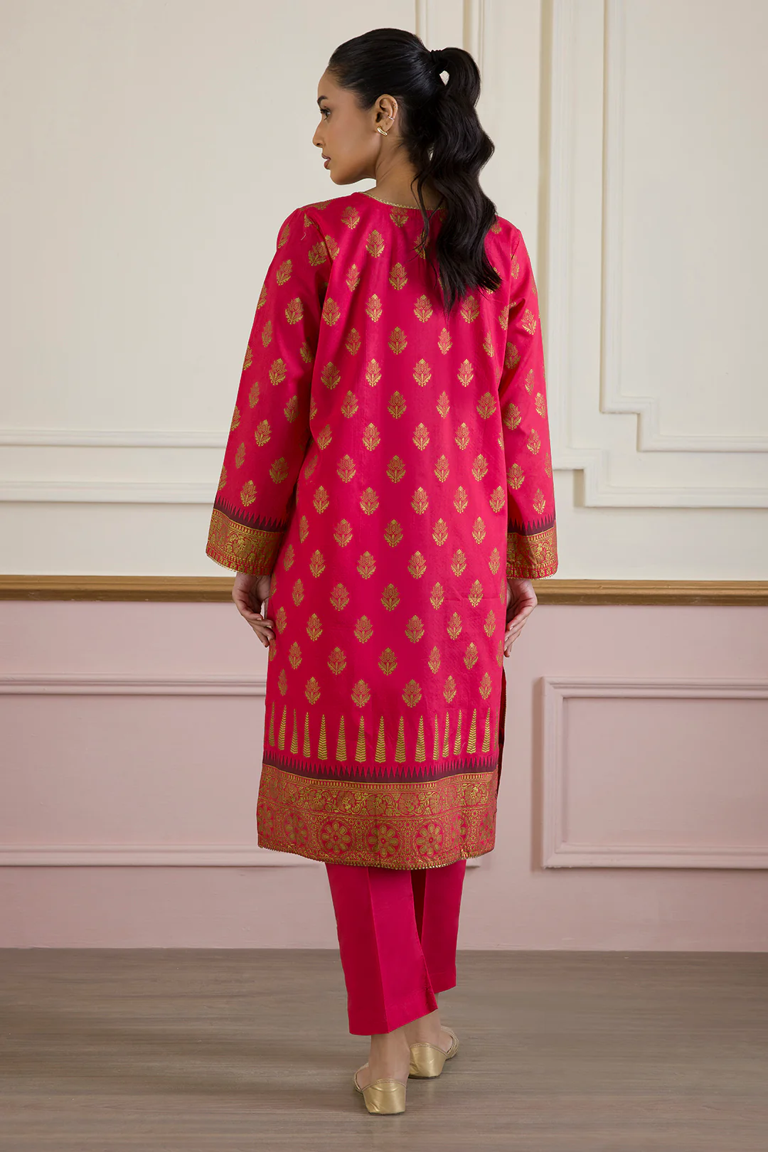 Embroidered Kurta Trouser - 1456 - Image 8