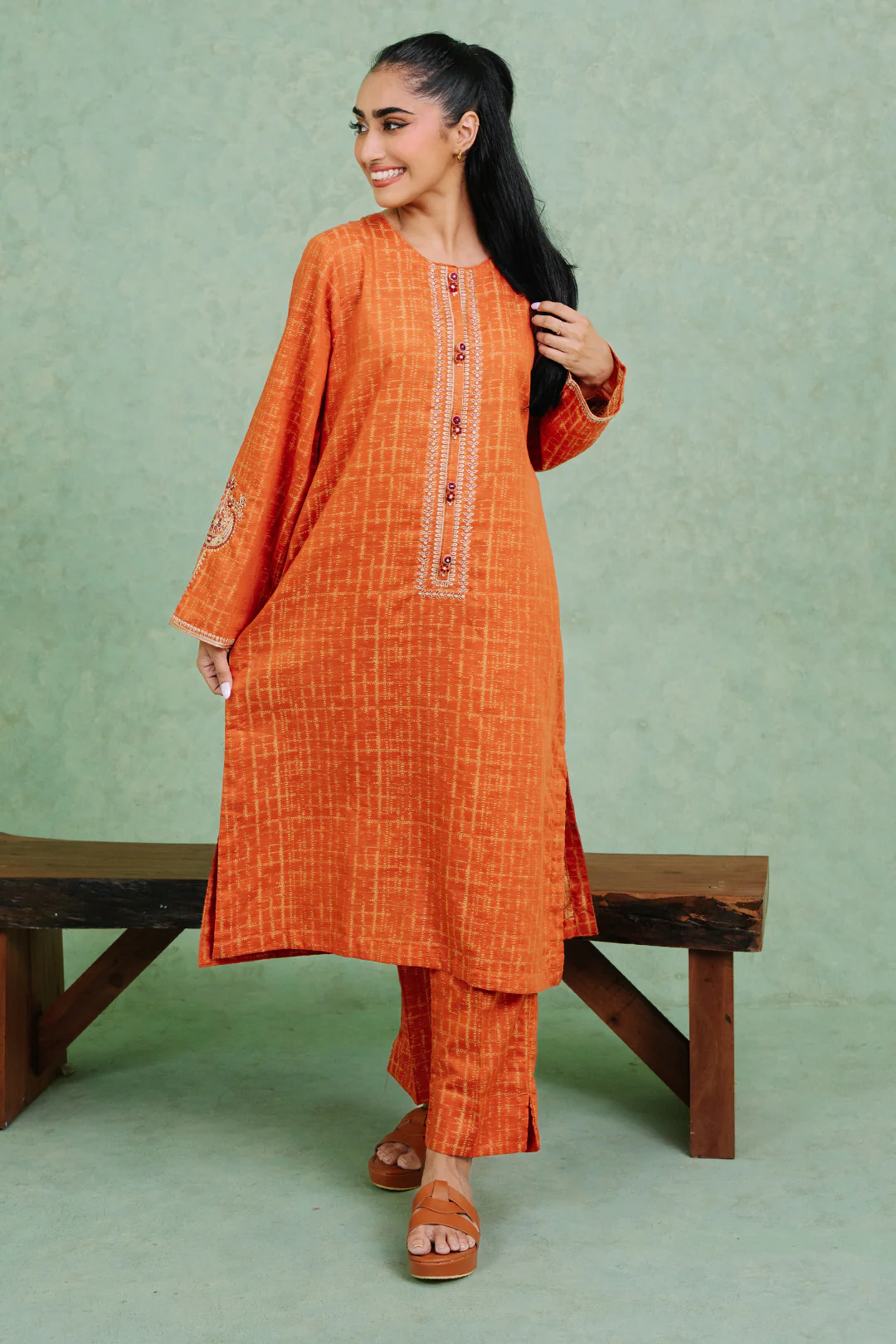 Embroidered Kurta Trouser - 1768 - Image 2