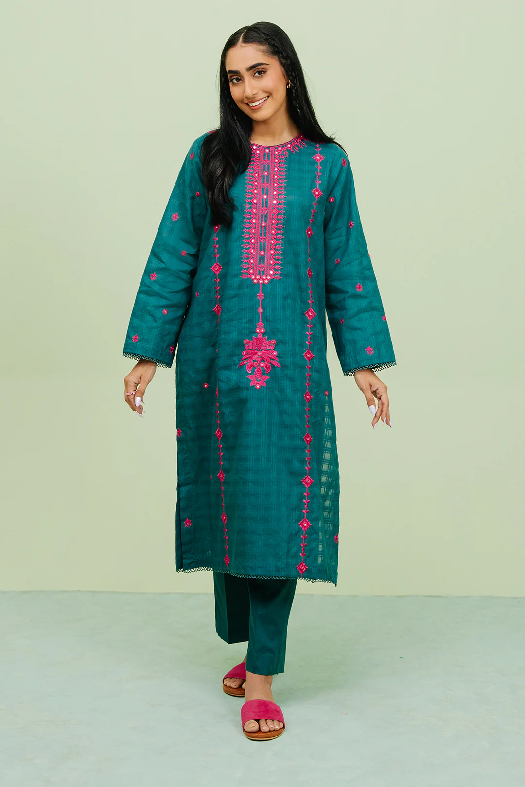Embroidered Kurta Trouser - 1771 - Image 2