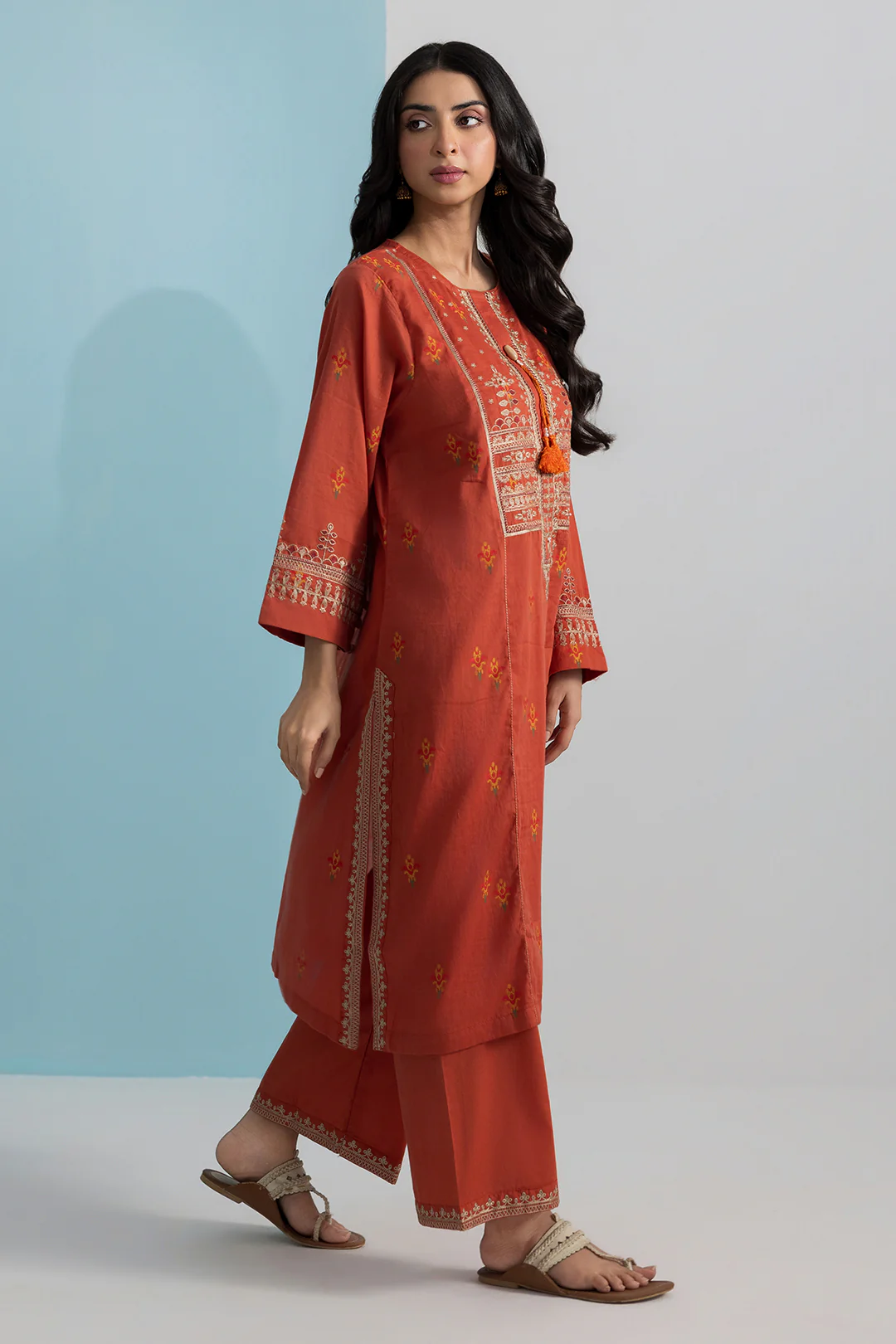 Embroidered Kurta Trouser - 1975 - Image 5