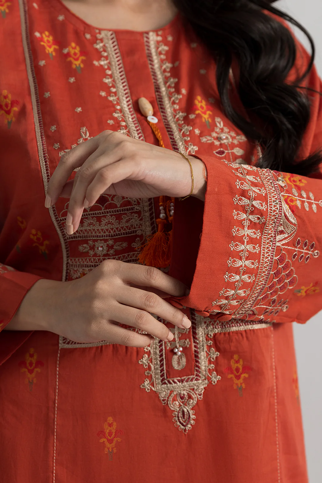 Embroidered Kurta Trouser - 1975 - Image 6