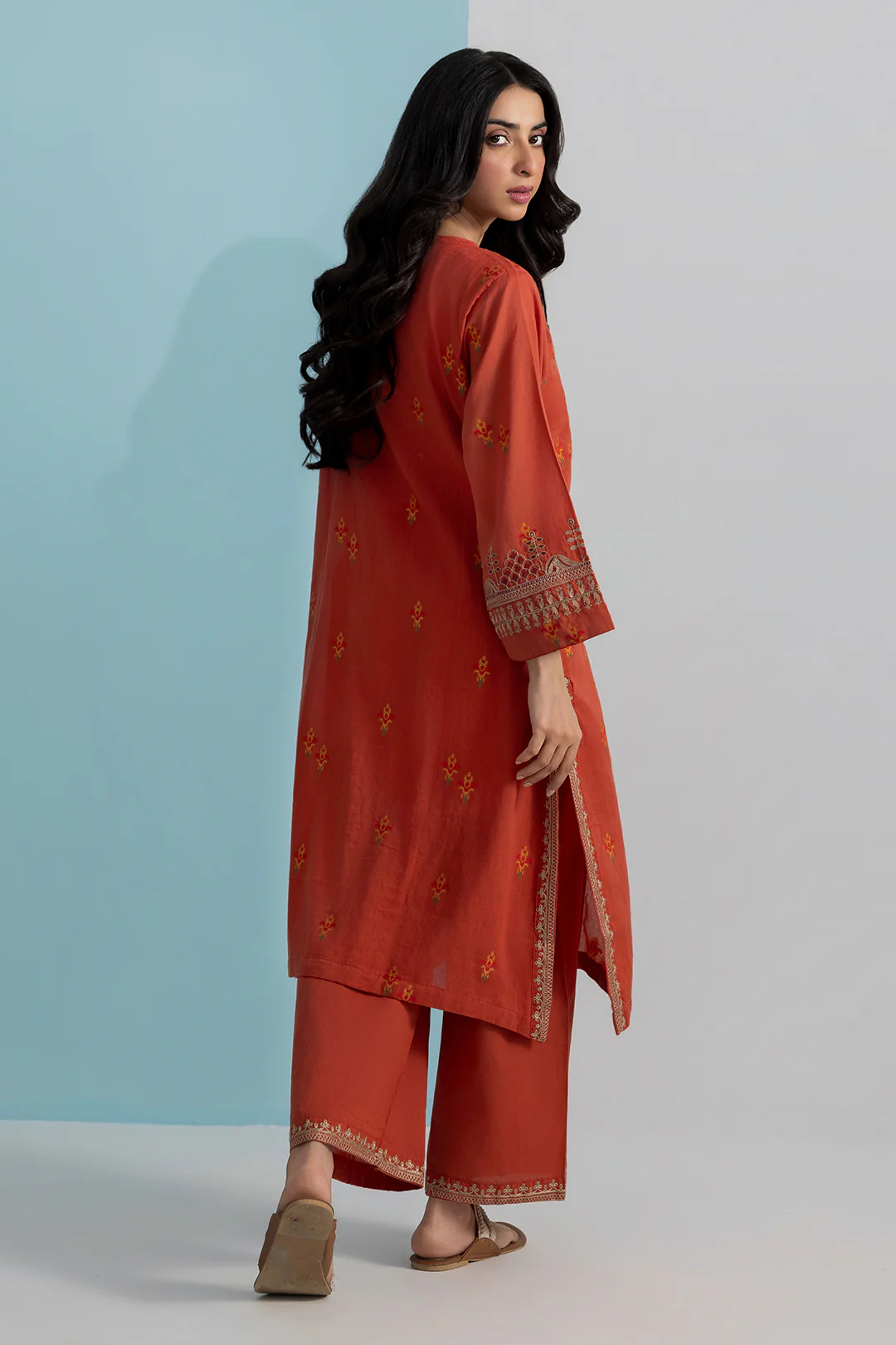 Embroidered Kurta Trouser - 1975 - Image 7