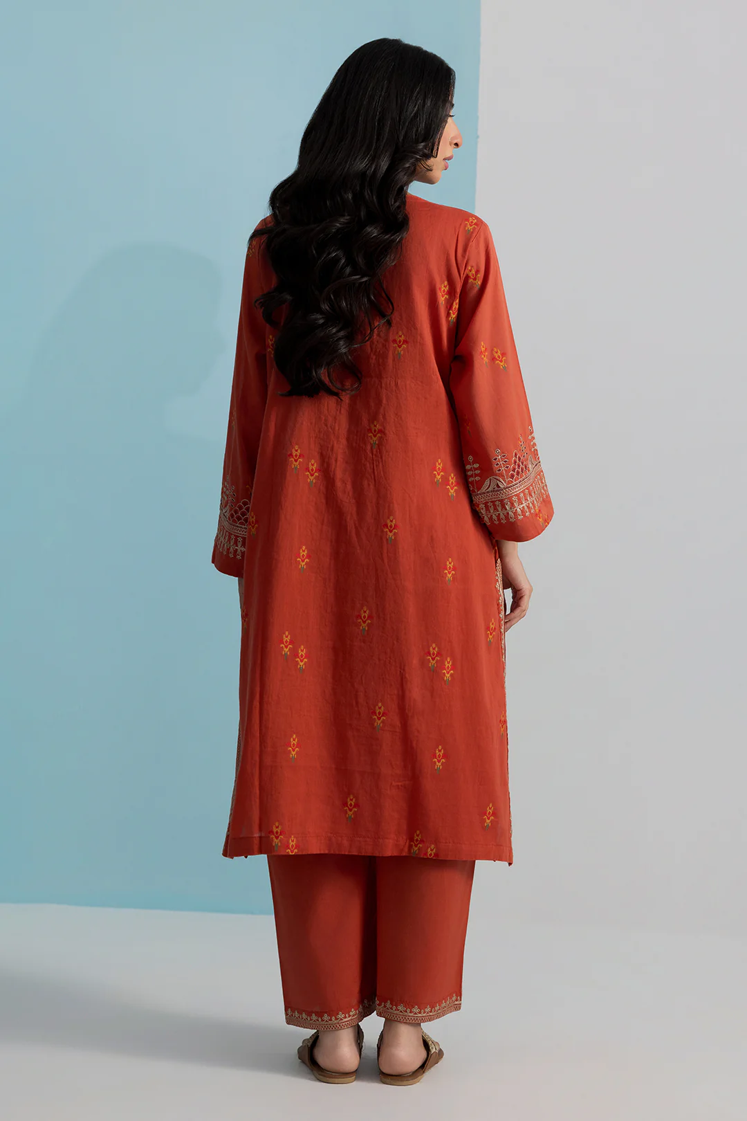Embroidered Kurta Trouser - 1975 - Image 8