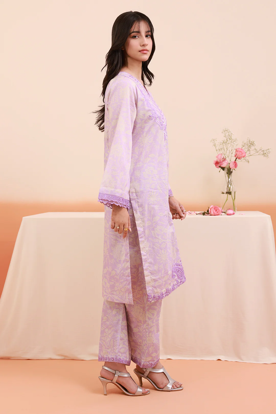 Embroidered Kurta Trouser - 2123 - Image 2