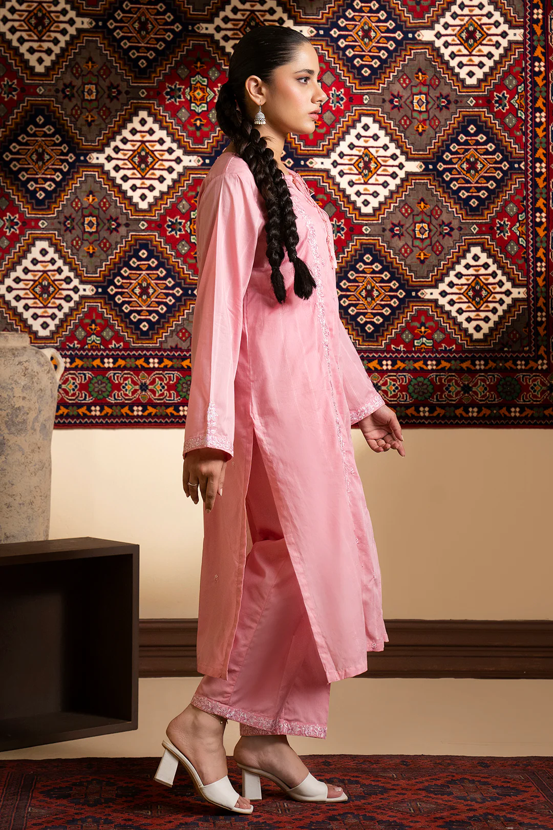 Embroidered Kurta Trouser - 1447 - Image 4