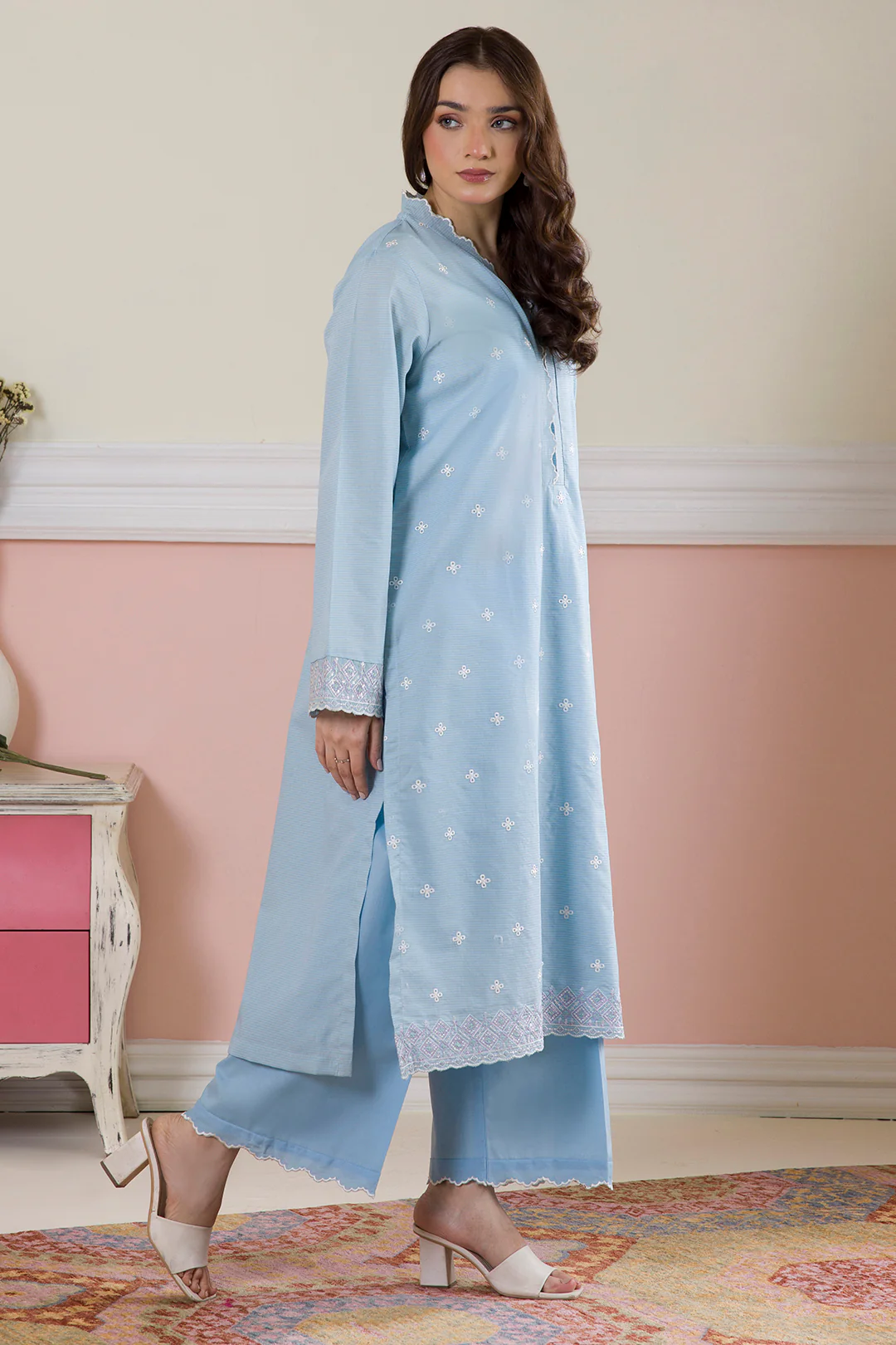 Embroidered Kurta Trouser - 1485 - Image 3