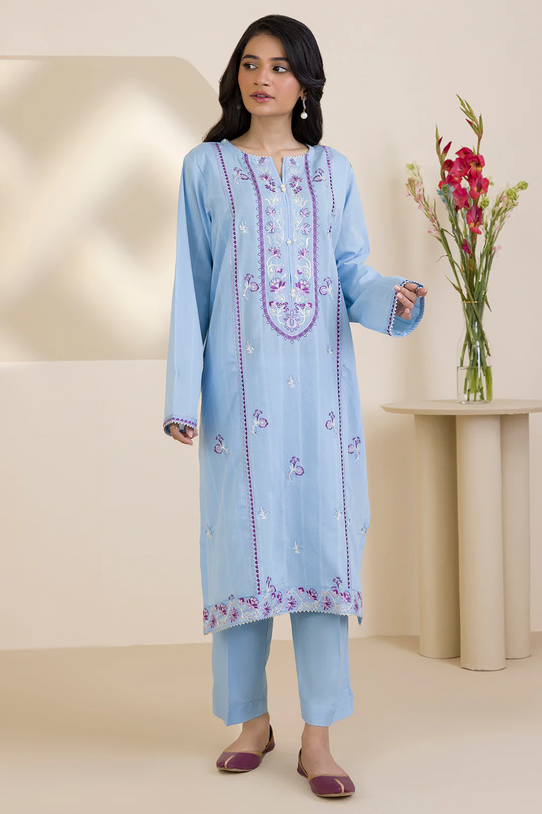 Embroidered Kurta Trouser - 1513 - Image 3