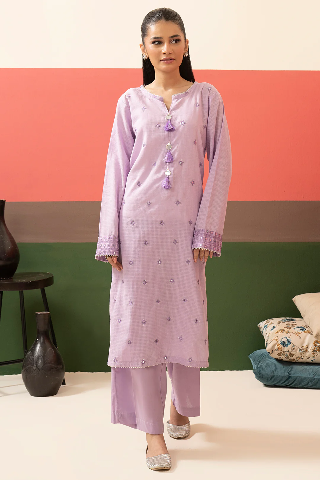 Embroidered Kurta Trouser - 1613 - Image 3