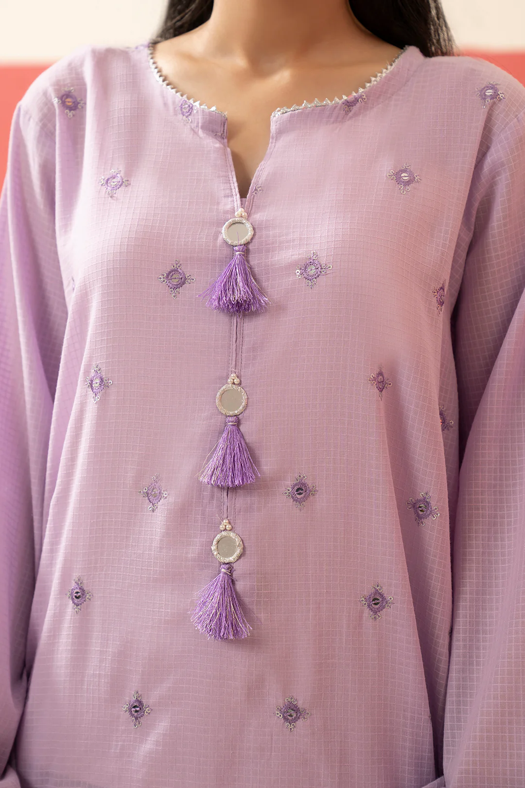 Embroidered Kurta Trouser - 1613 - Image 6