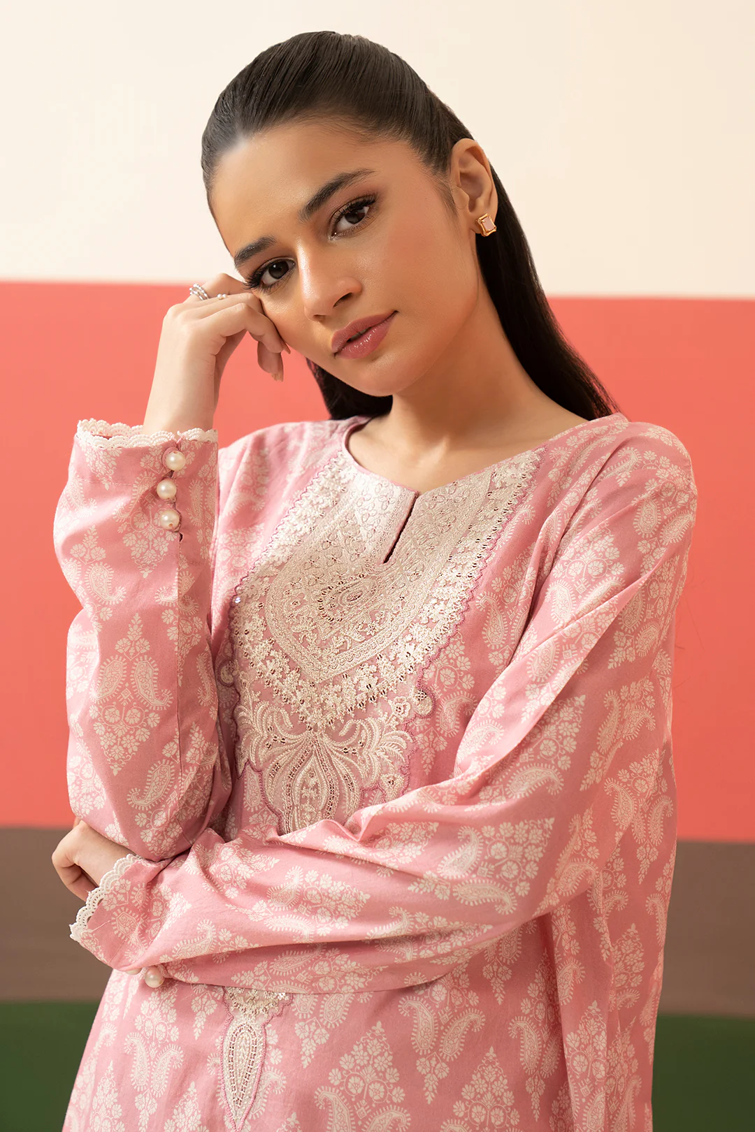 Embroidered Kurta Trouser - 1693 - Image 4