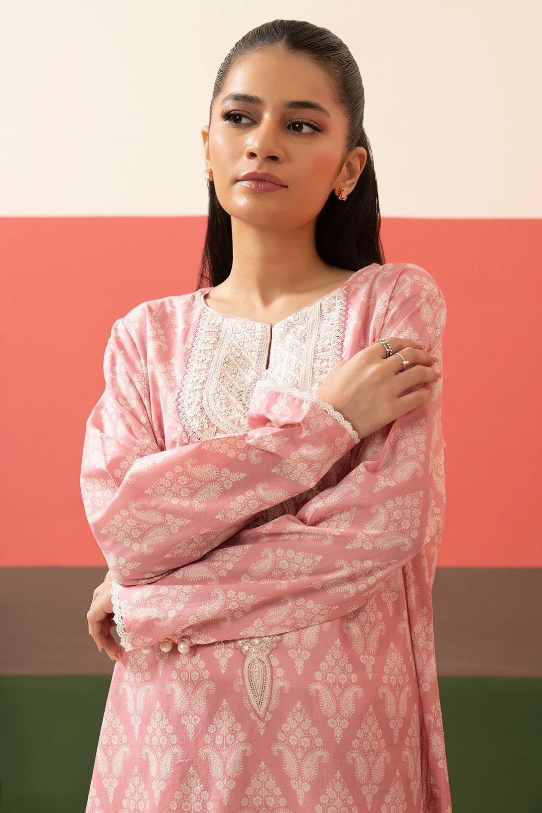 Embroidered Kurta Trouser - 1693 - Image 8