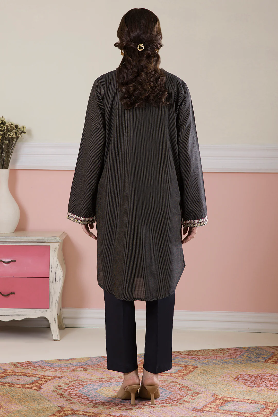 Embroidered Kurta Trouser - 1694 - Image 12