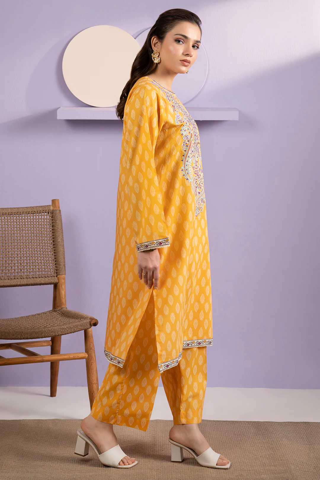 Embroidered Kurta Trouser - 1695 - Image 8