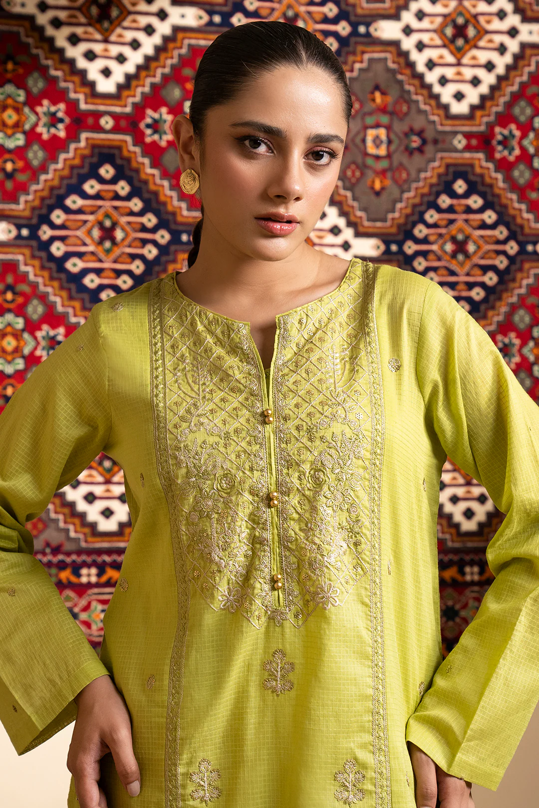 Embroidered Kurta Trouser - 1770 - Image 4